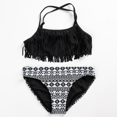 8-13 éves gyerekek fürdőruha Bojt lány fürdőruha Gyerek kereszt hátú tinédzser lány bikini szett kétrészes gyermek fürdőruha Strandruha