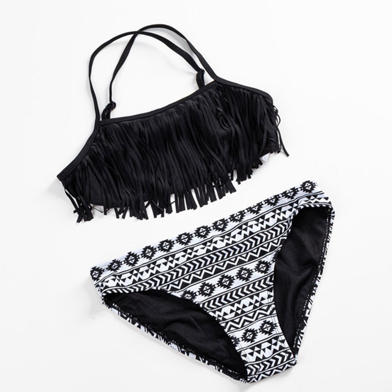 8-13 éves gyerekek fürdőruha Bojt lány fürdőruha Gyerek kereszt hátú tinédzser lány bikini szett kétrészes gyermek fürdőruha Strandruha