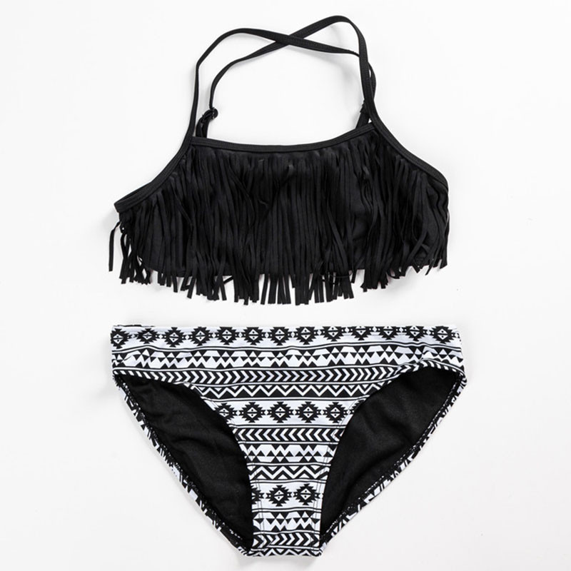 8-13 éves gyerekek fürdőruha Bojt lány fürdőruha Gyerek kereszt hátú tinédzser lány bikini szett kétrészes gyermek fürdőruha Strandruha