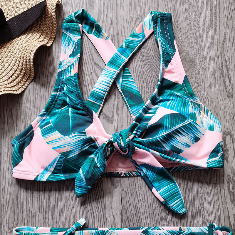 7-16 éves lányok fürdőruha gyerekeknek trópusi kétrészes gyermek fürdőruha kereszt hátú lány bikini szett csokornyakkendő lányoknak fürdőruha 2023
