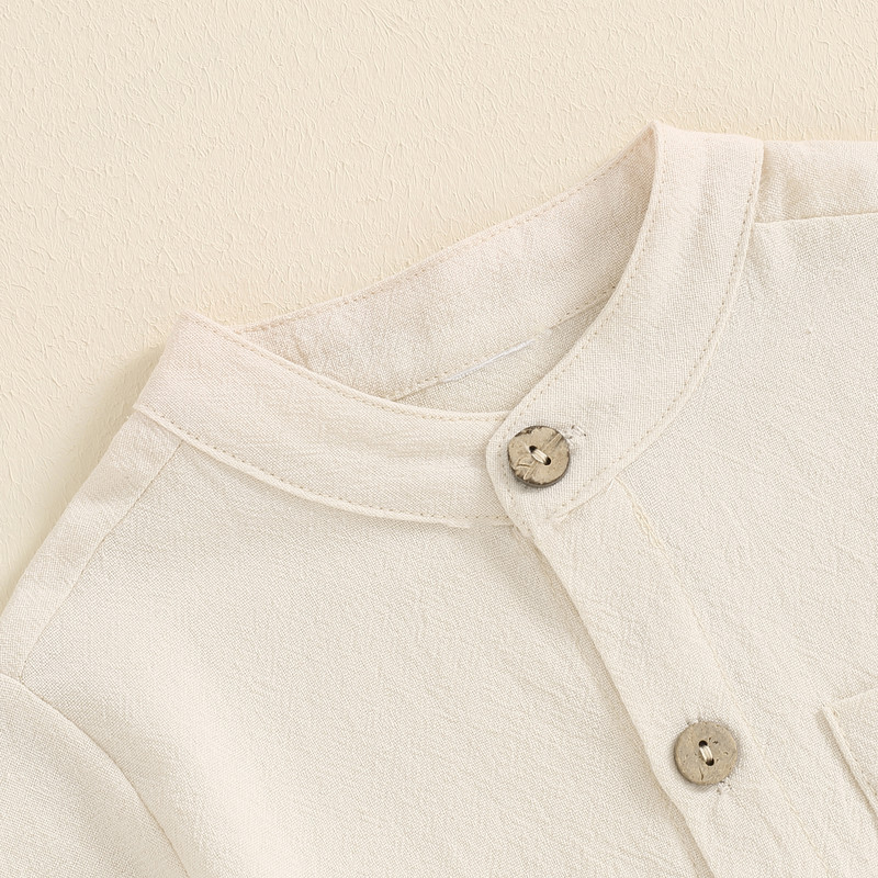 ma&baby 0-2Y Kisgyermek csecsemő újszülött kisfiú ruhakészletek gombos nadrág felsők Rövidnadrág overallok úriember nyári ruhák