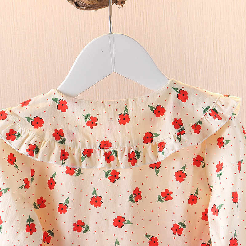 Lányok Baba Gyerek Csecsemőruha Tavaszi újdonság Rajzfilm hosszú ujjú születésnapi ruha Pamut újszülött ruhák Szép babaruha 9M-3T