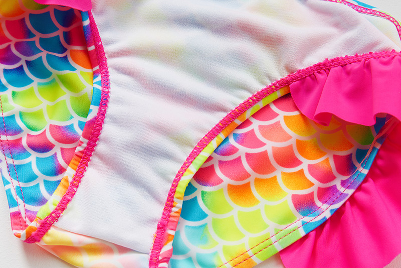 2~12Y kisgyermek baba lány fürdőruha Fodor stílusú lány fürdőruha Kiváló minőségű gyerek bikini szett Úszóruha kislányoknak