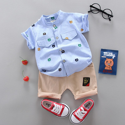 Fashion Boy`s Suit Summer Casual Clothes Set Top σορτς 2 τμχ Βρεφικά ρούχα για αγόρια Βρεφικά κοστούμια Παιδικά ρούχα