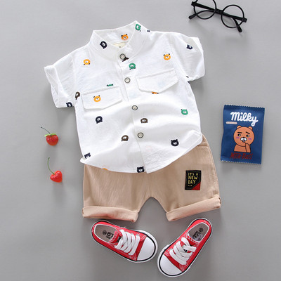 Fashion Boy`s Suit Summer Casual Clothes Set Top σορτς 2 τμχ Βρεφικά ρούχα για αγόρια Βρεφικά κοστούμια Παιδικά ρούχα