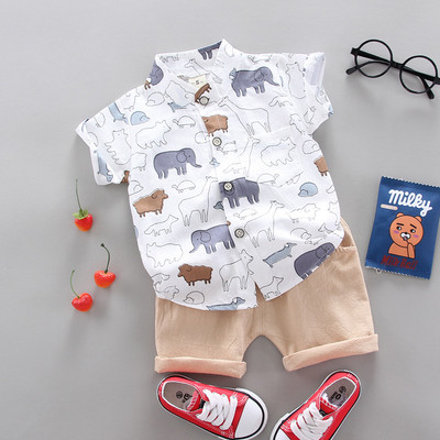 Fashion Boy`s Suit Summer Casual Clothes Set Top σορτς 2 τμχ Βρεφικά ρούχα για αγόρια Βρεφικά κοστούμια Παιδικά ρούχα