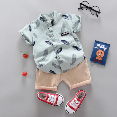 Fashion Boy`s Suit Summer Casual Clothes Set Top σορτς 2 τμχ Βρεφικά ρούχα για αγόρια Βρεφικά κοστούμια Παιδικά ρούχα