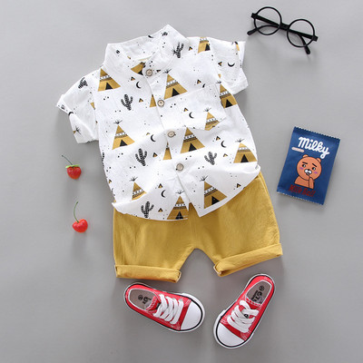 Fashion Boy`s Suit Summer Casual Clothes Set Top σορτς 2 τμχ Βρεφικά ρούχα για αγόρια Βρεφικά κοστούμια Παιδικά ρούχα