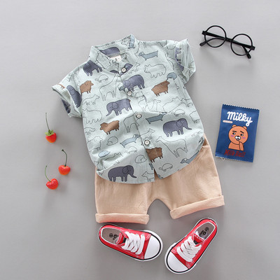 Fashion Boy`s Suit Summer Casual Clothes Set Top σορτς 2 τμχ Βρεφικά ρούχα για αγόρια Βρεφικά κοστούμια Παιδικά ρούχα