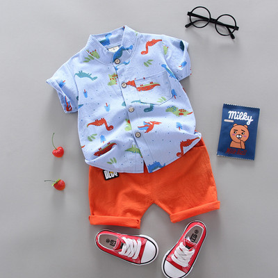 Fashion Boy`s Suit Summer Casual Clothes Set Top σορτς 2 τμχ Βρεφικά ρούχα για αγόρια Βρεφικά κοστούμια Παιδικά ρούχα