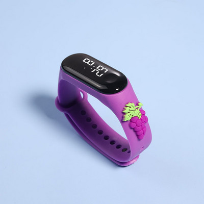 Divat Gyermek Elektronikus karóra Világító LED Gyümölcs Sport Karkötő Lány Fiú Órák Elektronikus Szilikon Karóra Gyerekeknek