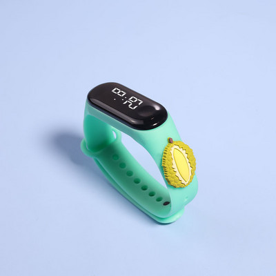 Divat Gyermek Elektronikus karóra Világító LED Gyümölcs Sport Karkötő Lány Fiú Órák Elektronikus Szilikon Karóra Gyerekeknek
