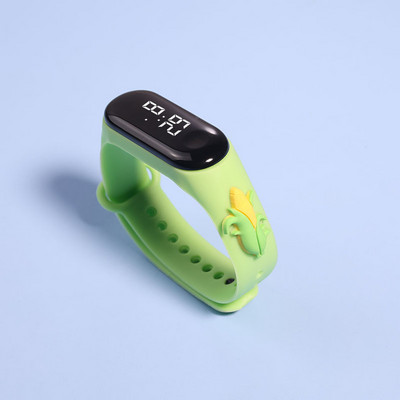 Divat Gyermek Elektronikus karóra Világító LED Gyümölcs Sport Karkötő Lány Fiú Órák Elektronikus Szilikon Karóra Gyerekeknek