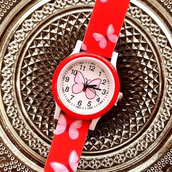 Lovely Girls Watches Butterfly Printing Silicone Candy Jelly Quartz ρολόγια για παιδιά Παιδικά κορίτσια Φοιτητικά Δώρα Ρολόι για πάρτι