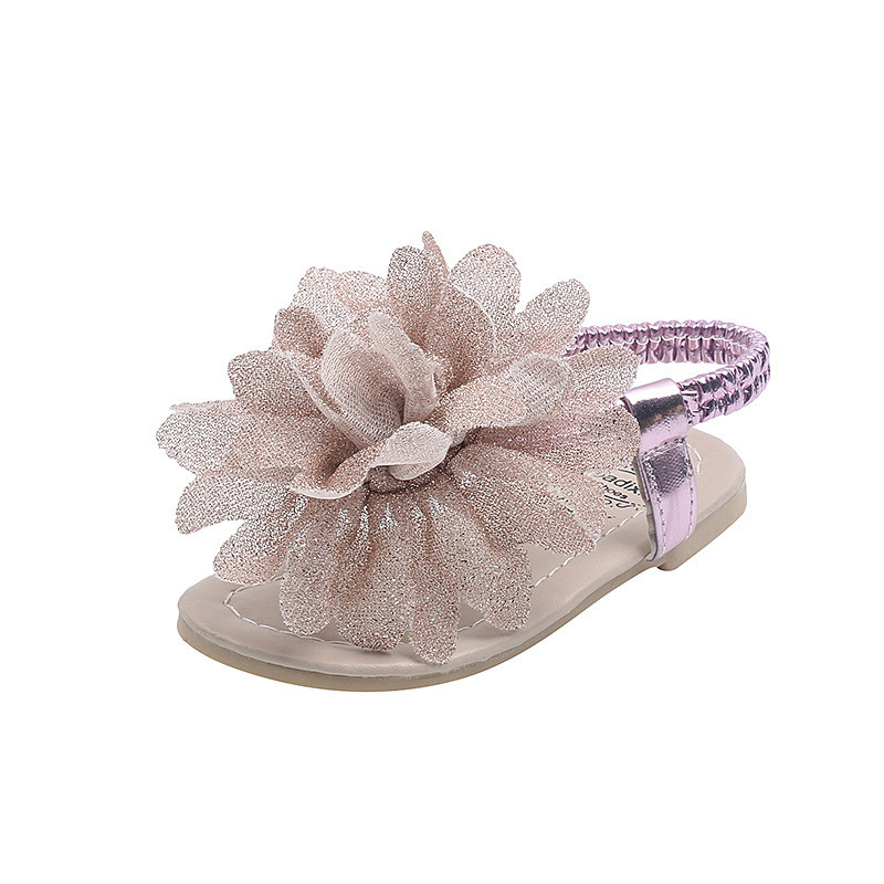 Κοριτσίστικα πέδιλα 2024 Καλοκαιρινή νέα Bohemian Flower Βρεφικά παπούτσια Μοδάτα μαλακή σόλα φοιτητικές παντόφλες