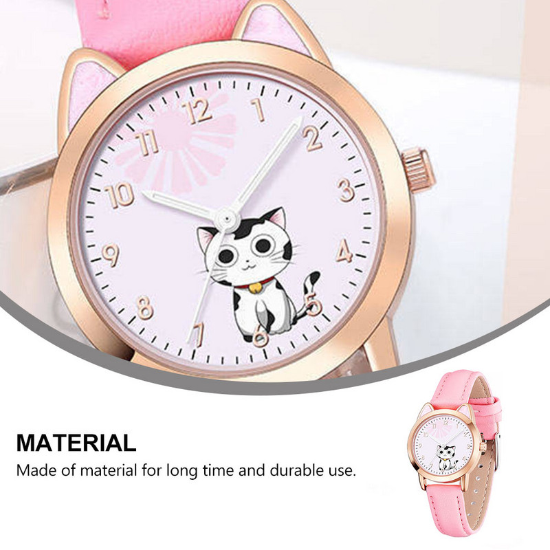 Macska motívum óraszíj Ragyogó gyerekek divat világító csuklótok Rajzfilm kisasszony gyerekek lányok