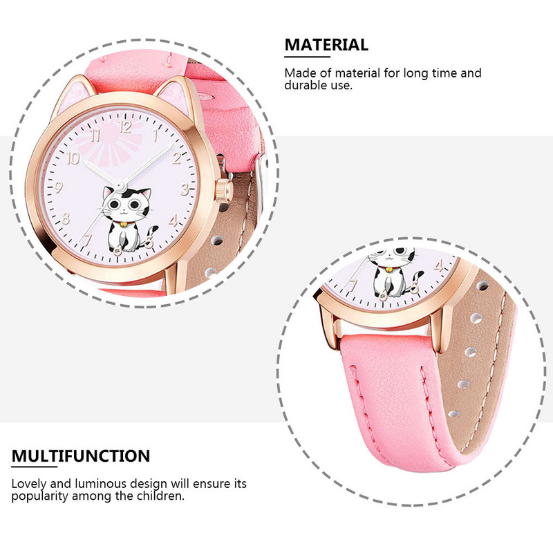 Macska motívum óraszíj Ragyogó gyerekek divat világító csuklótok Rajzfilm kisasszony gyerekek lányok