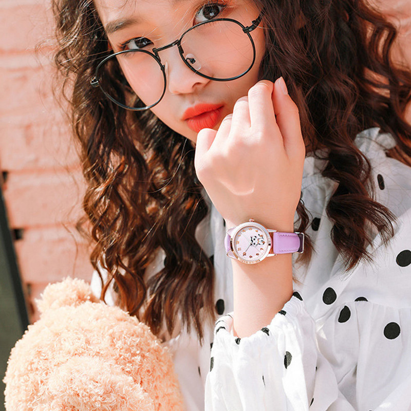 Macska motívum óraszíj Ragyogó gyerekek divat világító csuklótok Rajzfilm kisasszony gyerekek lányok