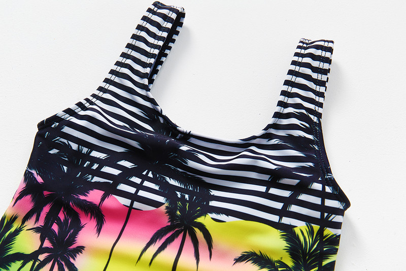 2-11 éves lányok fürdőruha egy darabból Lányok Swimsuti Tropical Gyermek fürdőruha gyerekek strandruházat Úszóruha
