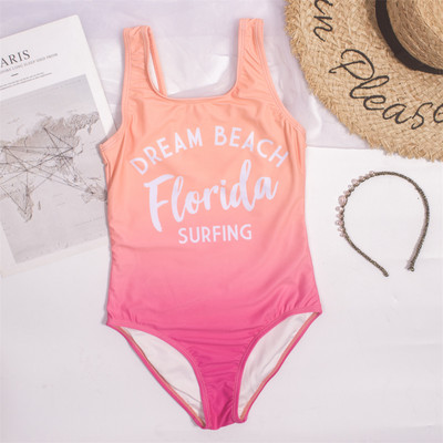 Olcsó, színátmenetes gyermek fürdőruha, fürdőruha, 2024 nyomtatott gyerek fürdőruha, aranyos 3-14 éves Monokini baba fürdőruha A304