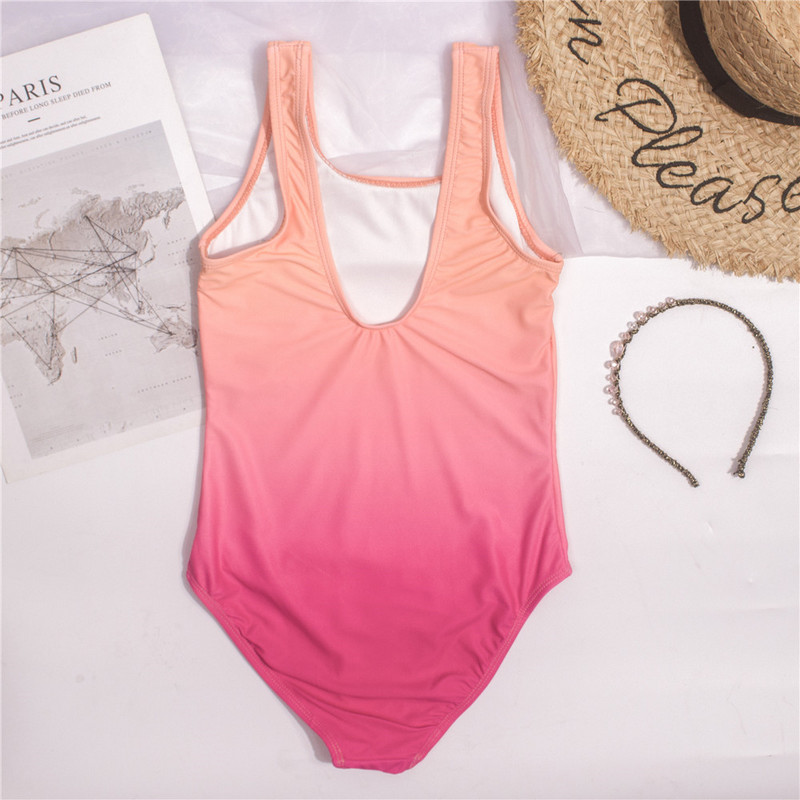 Olcsó, színátmenetes gyermek fürdőruha, fürdőruha, 2024 nyomtatott gyerek fürdőruha, aranyos 3-14 éves Monokini baba fürdőruha A304