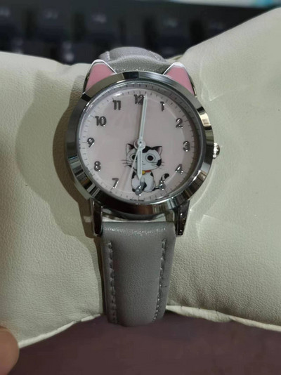 UTHAI gyerekóra lány rózsaszín aranyos rajzfilm macskaóra vízálló 5-15 éves általános iskolás diák női divat kvarc óra