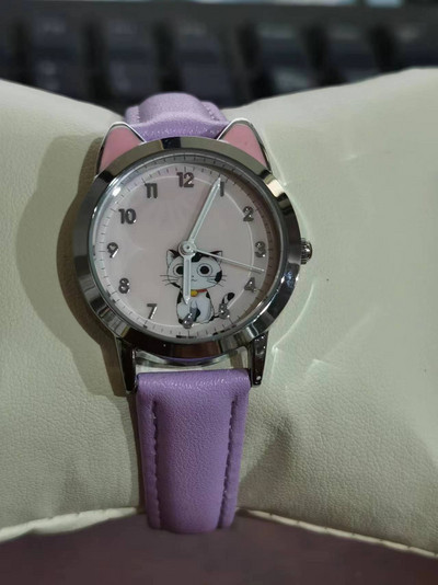 UTHAI gyerekóra lány rózsaszín aranyos rajzfilm macskaóra vízálló 5-15 éves általános iskolás diák női divat kvarc óra