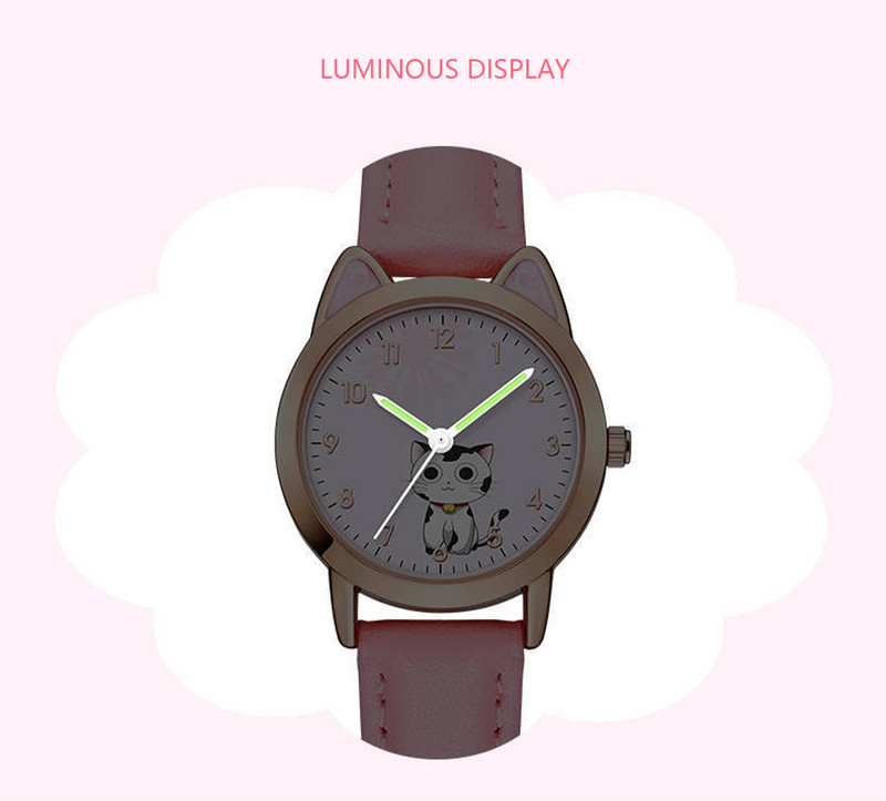 UTHAI gyerekóra lány rózsaszín aranyos rajzfilm macskaóra vízálló 5-15 éves általános iskolás diák női divat kvarc óra