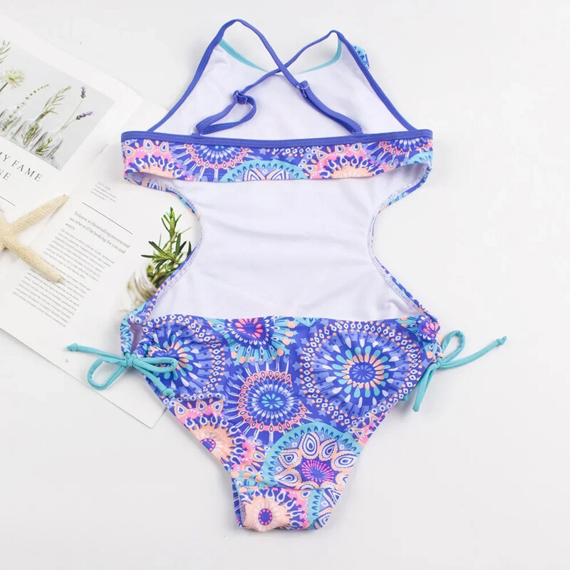 2 színű Retro stílusú tini lányok fürdőruha kötszer Gyermek fürdőruha gyerekek egyrészes fürdőruhák nyári fürdőruha Monokini