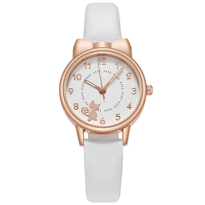 2024 Gyerekóra macska kvarc órák órák lányoknak ajándék aranyos rajzfilm karóra világító mutatós gyermekórák nőknek Relogio