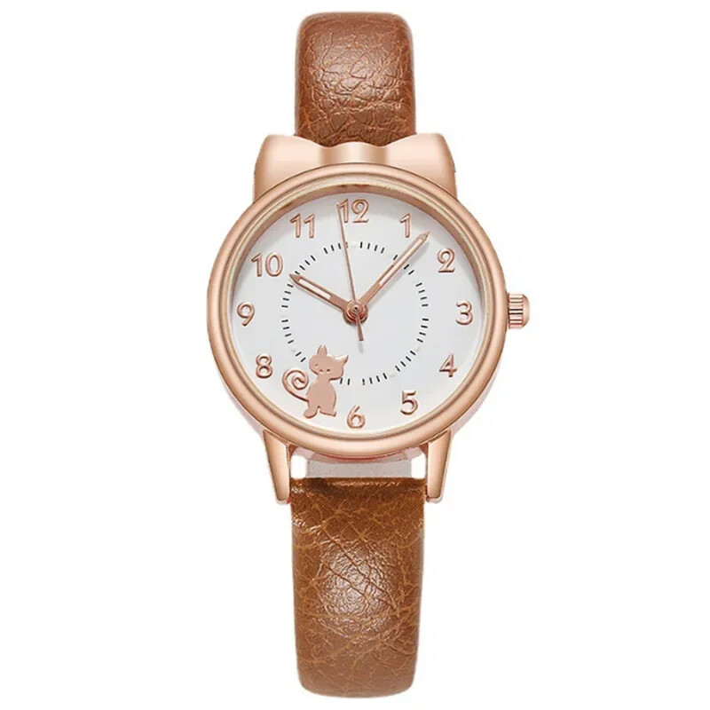 2024 Gyerekóra macska kvarc órák órák lányoknak ajándék aranyos rajzfilm karóra világító mutatós gyermekórák nőknek Relogio