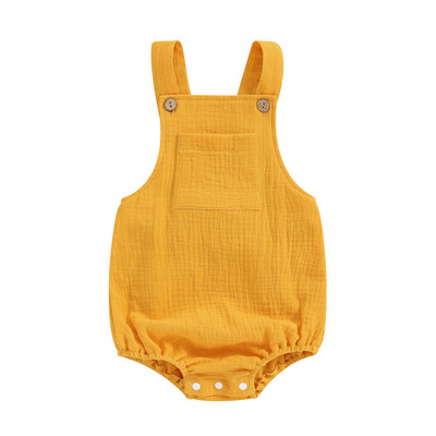 ma&baby 0-24M Νεογέννητο Βρέφος Νήπιο Μωρό Αγόρι Κοριτσάκι Καλοκαιρινό μαλακό αμάνικο φόρμα με κουμπί Ρούχα