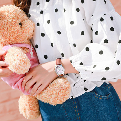 UTHAI BK44 gyermek gyermek diák lány analóg kvarc óra aranyos