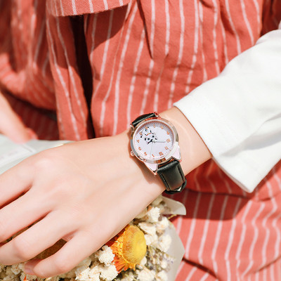 UTHAI BK44 gyermek gyermek diák lány analóg kvarc óra aranyos