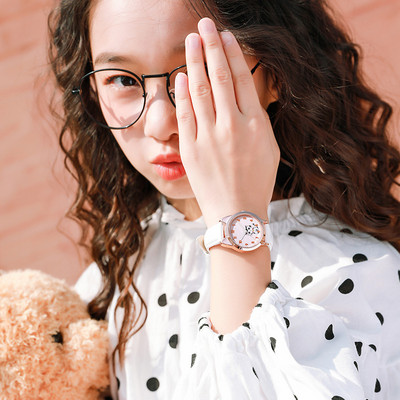 UTHAI BK44 gyermek gyermek diák lány analóg kvarc óra aranyos