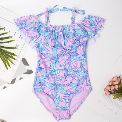 Heart Sequins Beach Wear Nyári Kids Swimwear Fürdőruha 2024 Gyermek Monokini Fürdőruha Lányok Fürdőruha 348