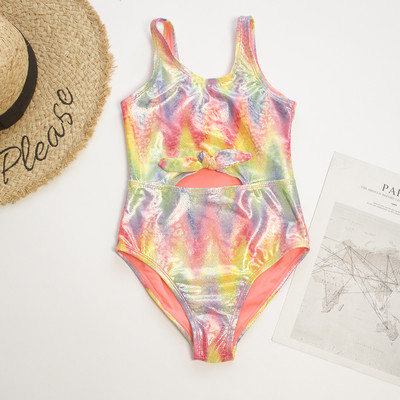 Heart Sequins Beach Wear Nyári Kids Swimwear Fürdőruha 2024 Gyermek Monokini Fürdőruha Lányok Fürdőruha 348