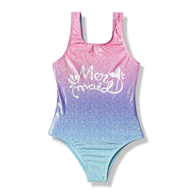 Heart Sequins Beach Wear Nyári Kids Swimwear Fürdőruha 2024 Gyermek Monokini Fürdőruha Lányok Fürdőruha 348