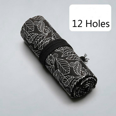 Vászon iskolai tolltartó lányoknak, fiúknak, feltekerhető tolltartó, aranyos kék hullámos tolltartó tolltartó tolltartó írószer tasak 12/24/36 lyukas