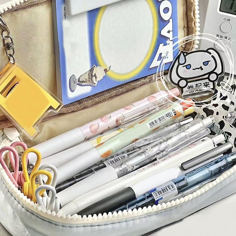 Καμβάς τσάντα μολυβιού Students Μολυβοθήκη Αδιάβροχη τσάντα στυλό καμβά με χωρητικότητα για αγόρια κορίτσια Φορητό μολύβι με φερμουάρ για το σχολείο