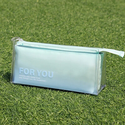 1 darab 2024 új divatos tolltartó Simplicity Gradient Color tolltáska, nagy kapacitású vízálló papíráru tárolótáska diák