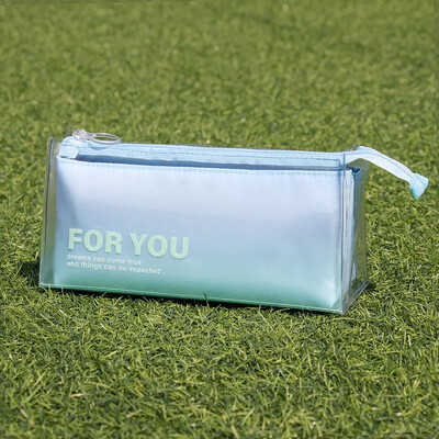 1 darab 2024 új divatos tolltartó Simplicity Gradient Color tolltáska, nagy kapacitású vízálló papíráru tárolótáska diák