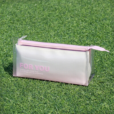 1 darab 2024 új divatos tolltartó Simplicity Gradient Color tolltáska, nagy kapacitású vízálló papíráru tárolótáska diák