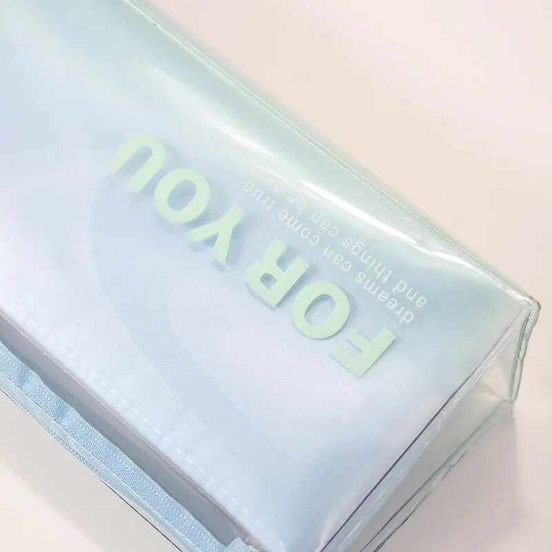 1 darab 2024 új divatos tolltartó Simplicity Gradient Color tolltáska, nagy kapacitású vízálló papíráru tárolótáska diák