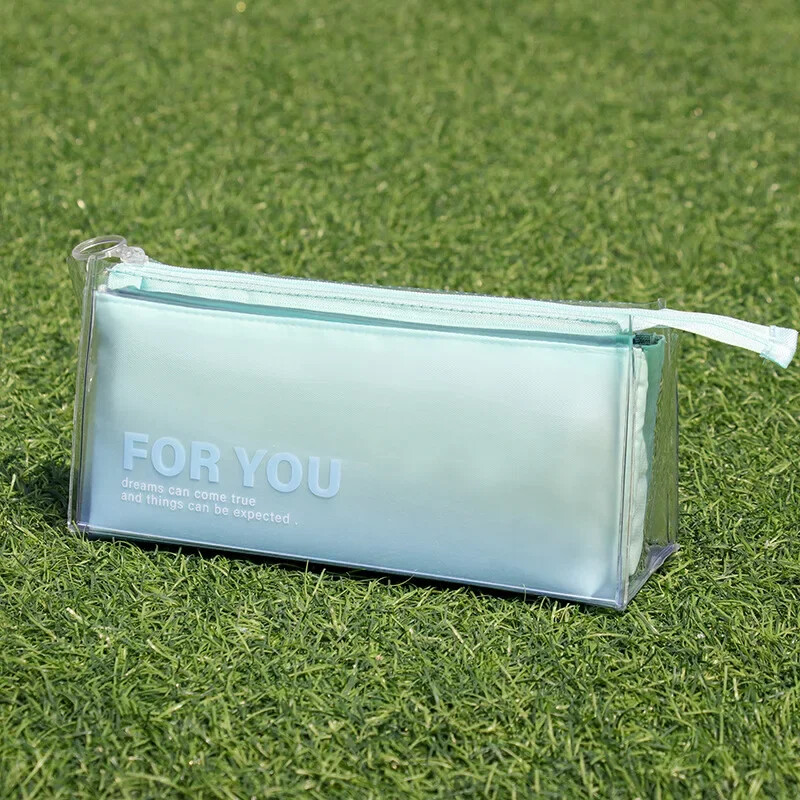 1 darab 2024 új divatos tolltartó Simplicity Gradient Color tolltáska, nagy kapacitású vízálló papíráru tárolótáska diák