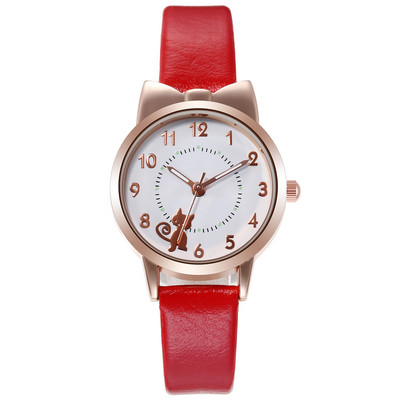 Luxus karóra nőknek Aranyos rajzfilm macska világító kvarcórák lányoknak Alkalmi divat Női karórák Vízálló órák