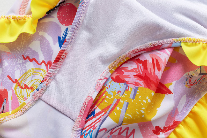 Új érkezés 3-12 éves lányok fürdőruha egyrészes Lányok fürdőruha Trópusi stílusú Gyermek fürdőruha Lányok Úszóruha Strandruha