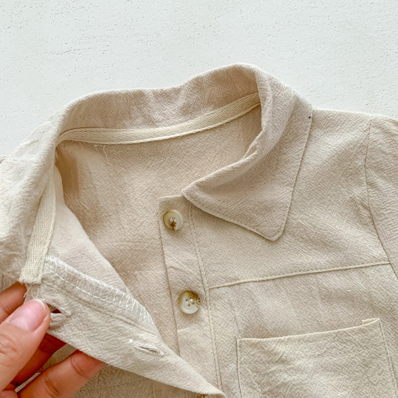 Νέο Καλοκαίρι Όμορφα αγόρια με κοντό μανίκι μονόχρωμα ρούχα για βρέφη Νεογέννητα βαμβακερά φορμάκια για νήπια παιδικά μωρά