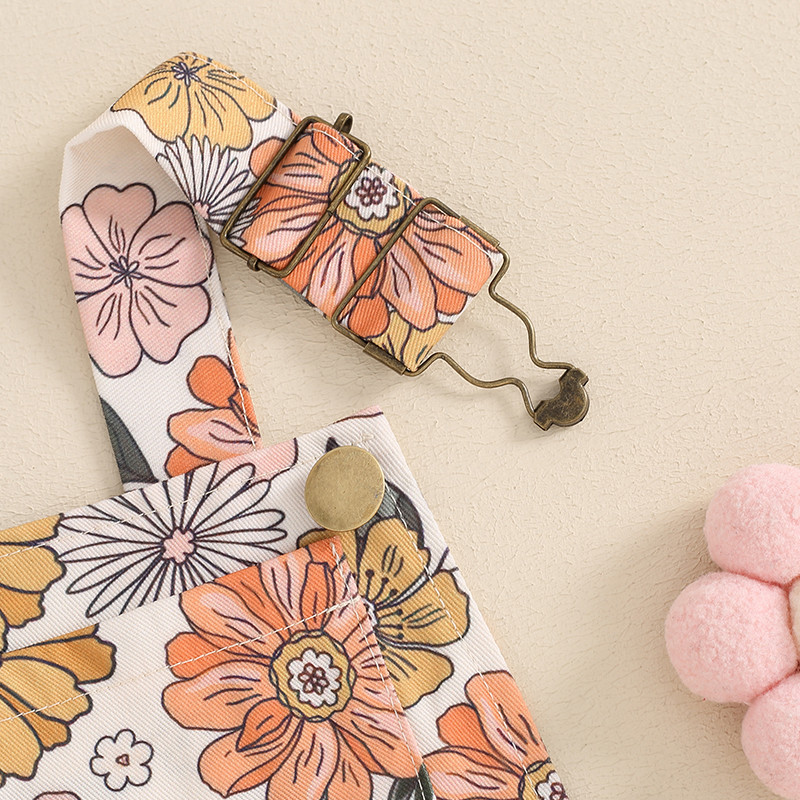 Kisgyermek Ruhák Nyári Eper Virágos Overallok Harisnyatartó Rövidnadrág Romper Jumpsuit Little Girl Outfit Ruházat