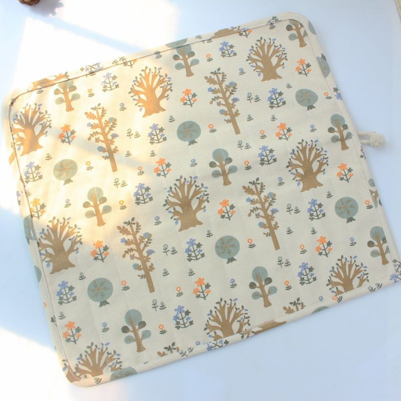 Cartoon Forest sorozat Vászon toll függöny Diákírószer tároló Nagy kapacitású ecset befejező táska Iskolai stúdió kellékek